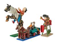 Eight Carved Wood Folk Art Sculptures