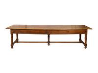 A Large Continental Fruitwood Refectory Table