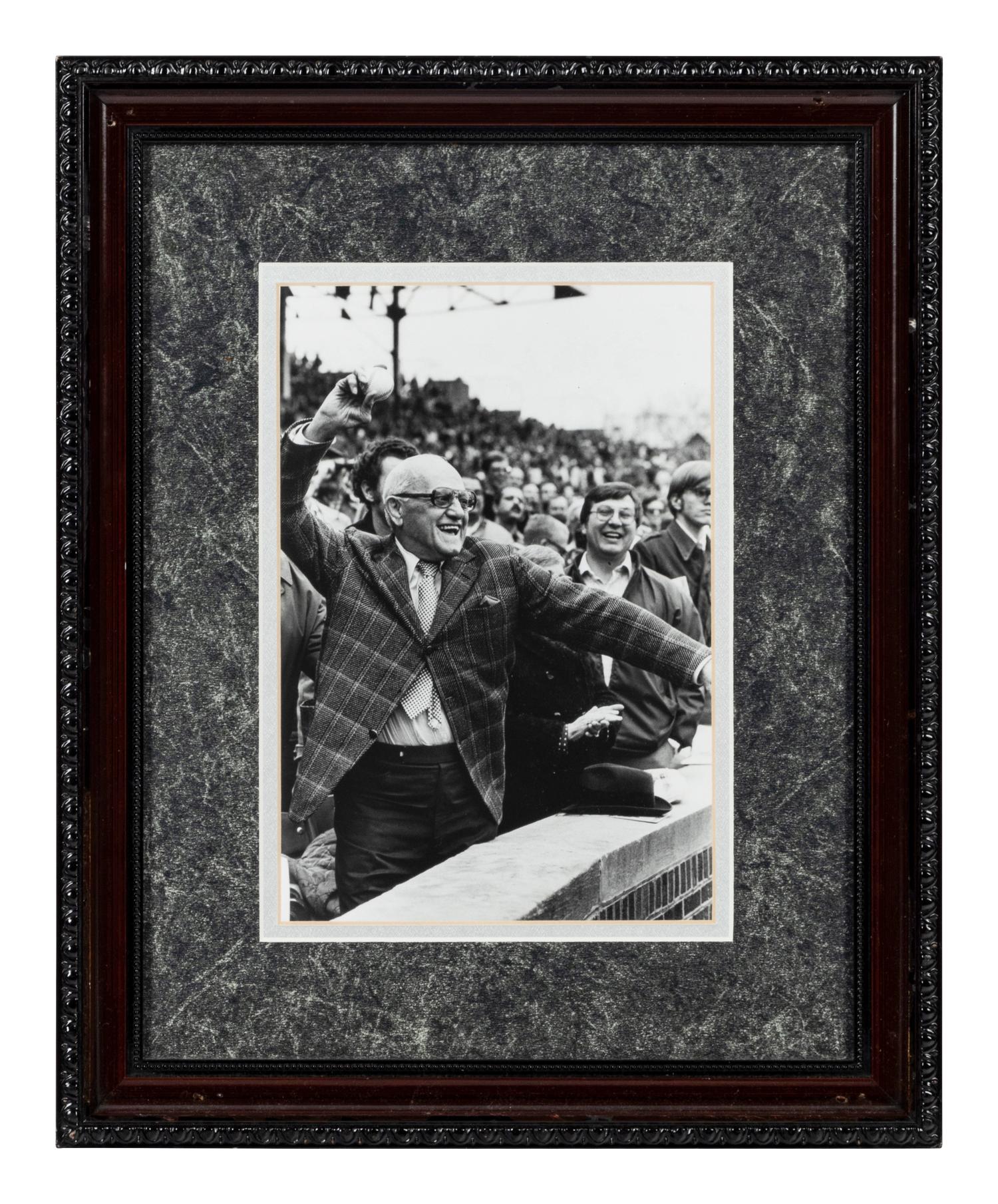 A Group of 14 Photographs of George Halas Formerly Displayed at Mike Ditka's Restaurant
