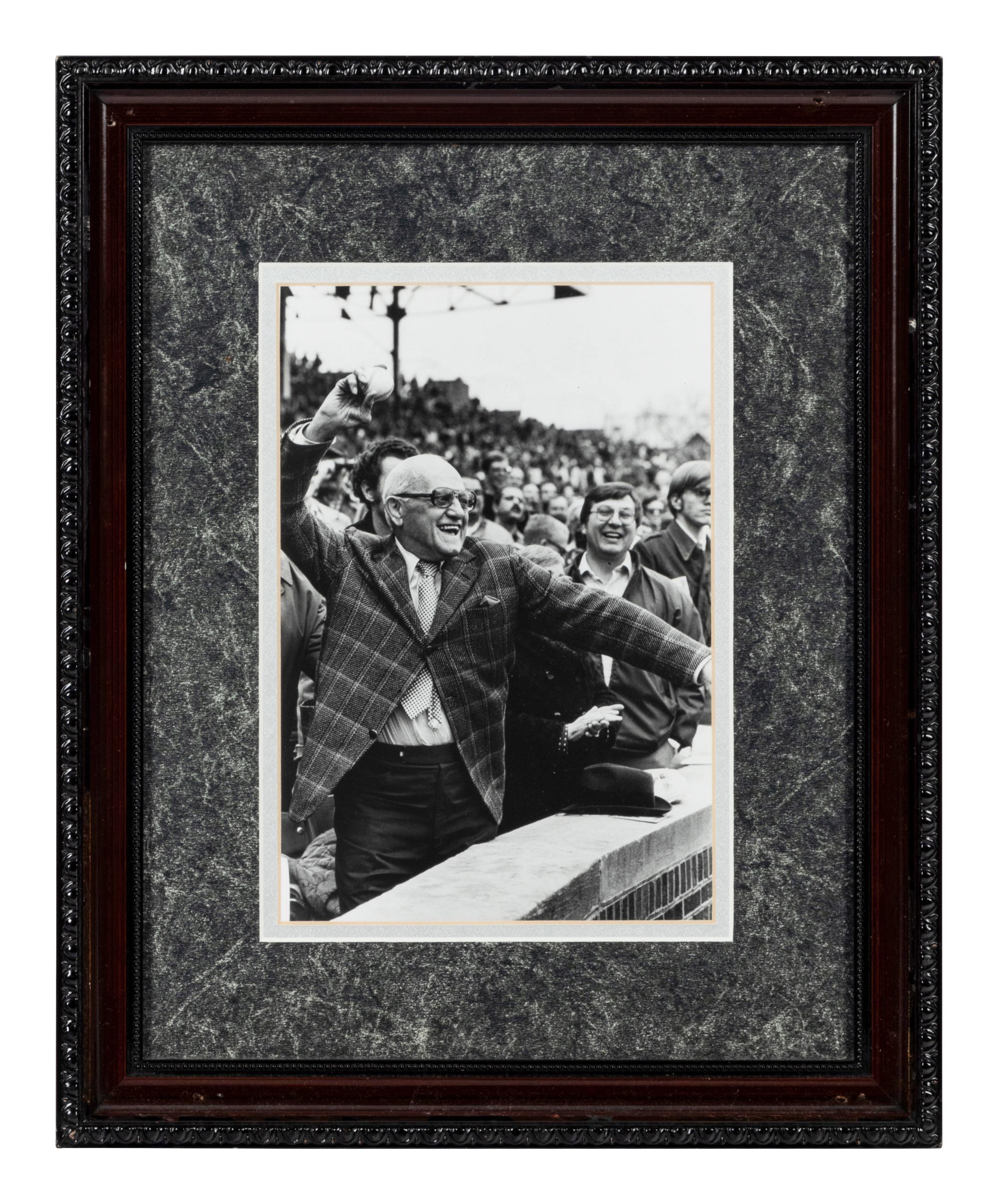 A Group of 14 Photographs of George Halas Formerly Displayed at Mike Ditka's Restaurant