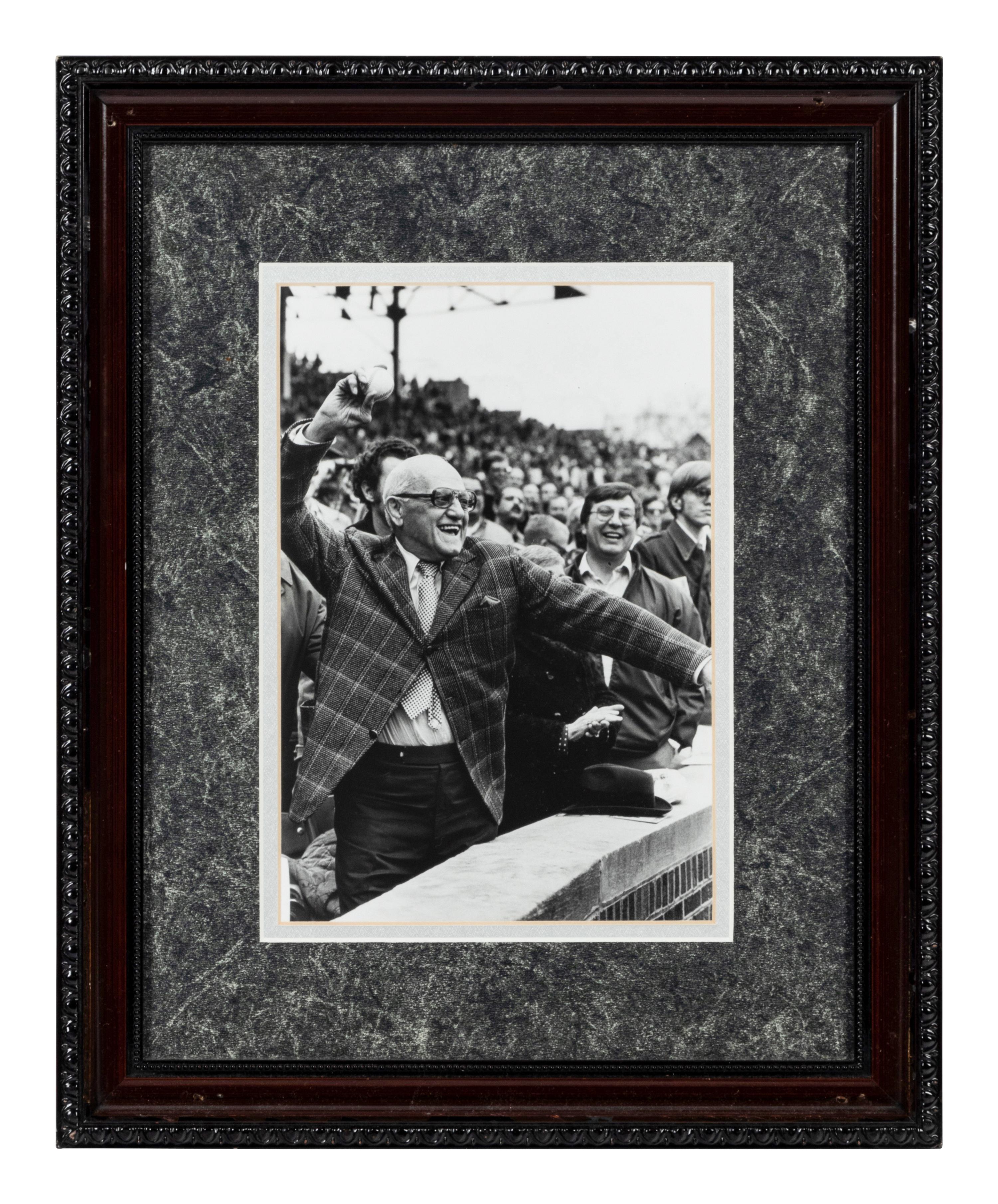 A Group of 14 Photographs of George Halas Formerly Displayed at Mike Ditka's Restaurant