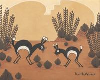 Pablita Velarde Largest 10 x 10 inches — (American, 1918-2006)