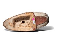 An Egyptian Polychrome Wood Head of a Lion