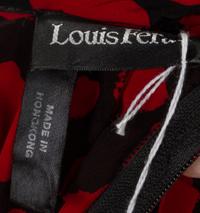 A Louis Feraud Black and Red Print Layered Dress, Size 8.