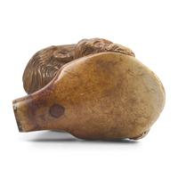[Second Mexican Empire] Figural pipe carved in the likeness of Maximilian I of Mexico