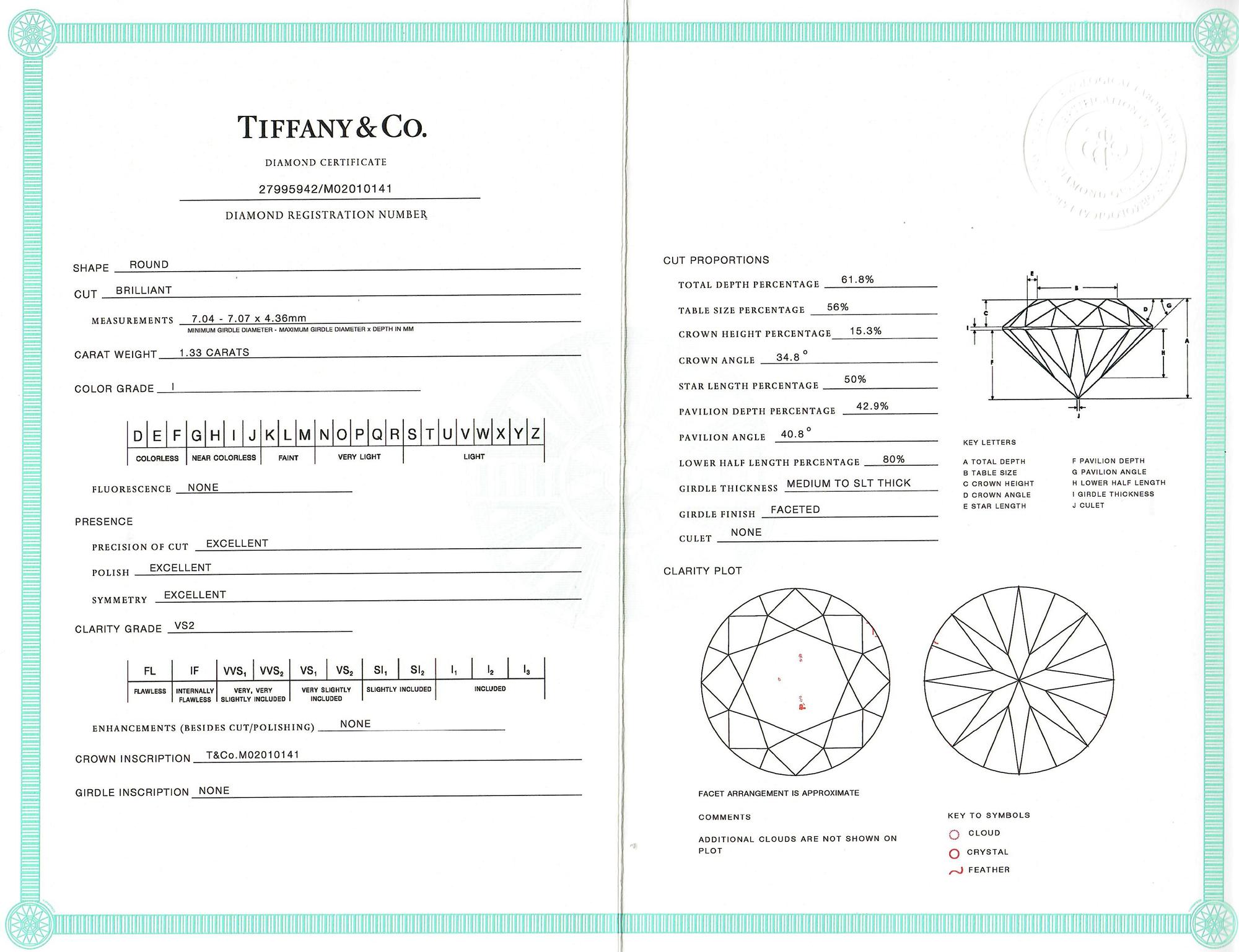 TIFFANY & CO., DIAMOND RING
