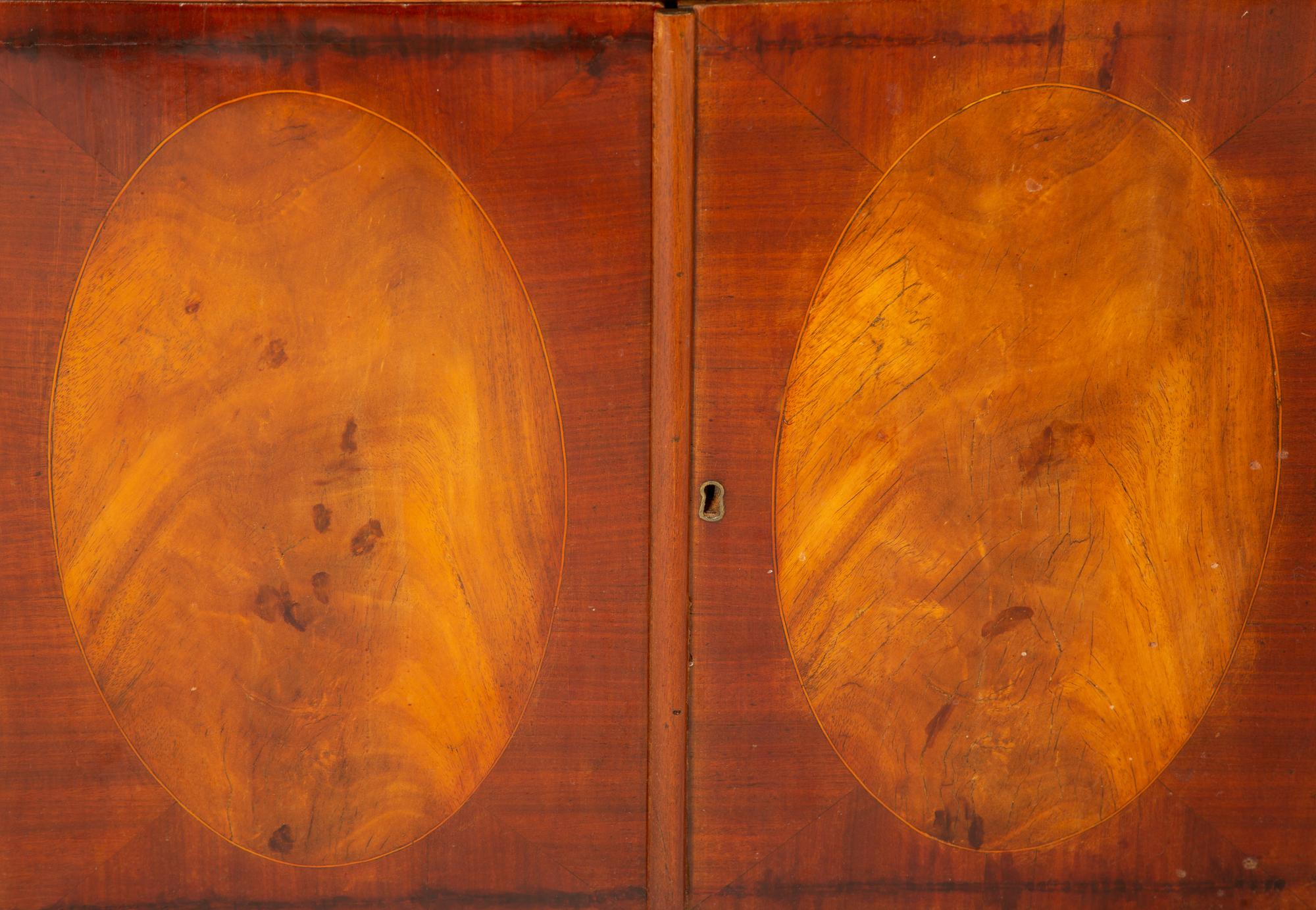 A Pair of George III Style Inlaid Mahogany Waterfall Bookcases — 19th/20th Century