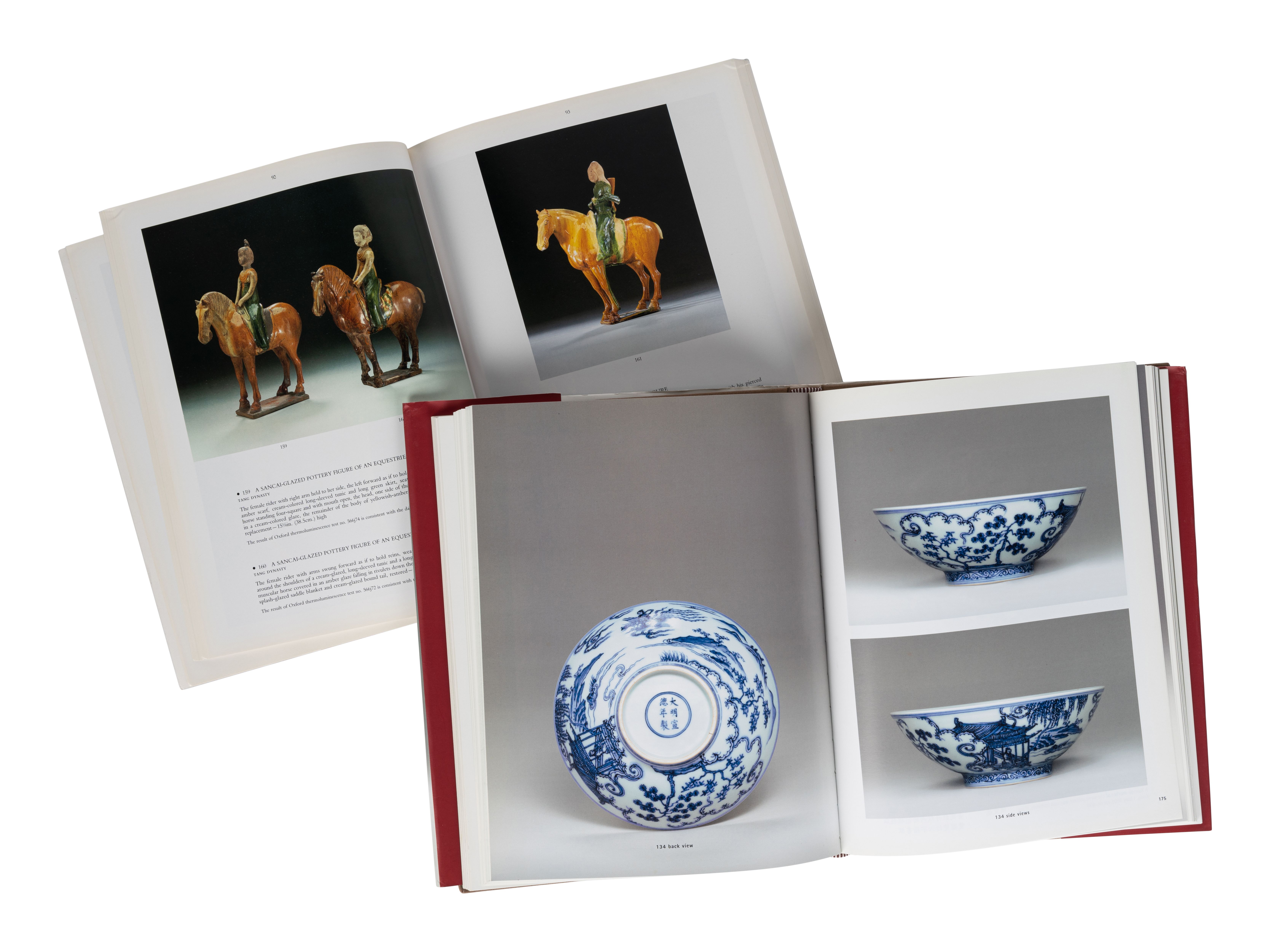 中国　唐代　練込盤　三獣足皿　V　R7271 中国 唐代 練込盤 三獣足皿 V R7271 CERAMICS — AUCTION CATALOGUE] A