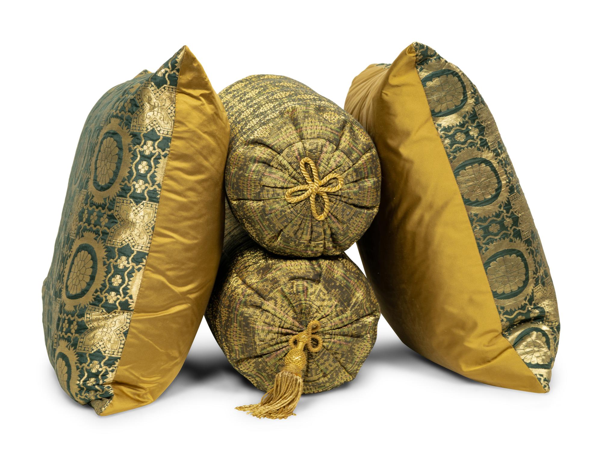 A Group of Southeast Asian Silk Pillows