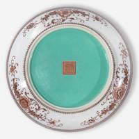 A Chinese enameled eggshell porcelain "Winter Landscape" dish, signed Yu Wenxiang, and a vase 薄胎瓷盘及人物画瓷瓶 20th century ????