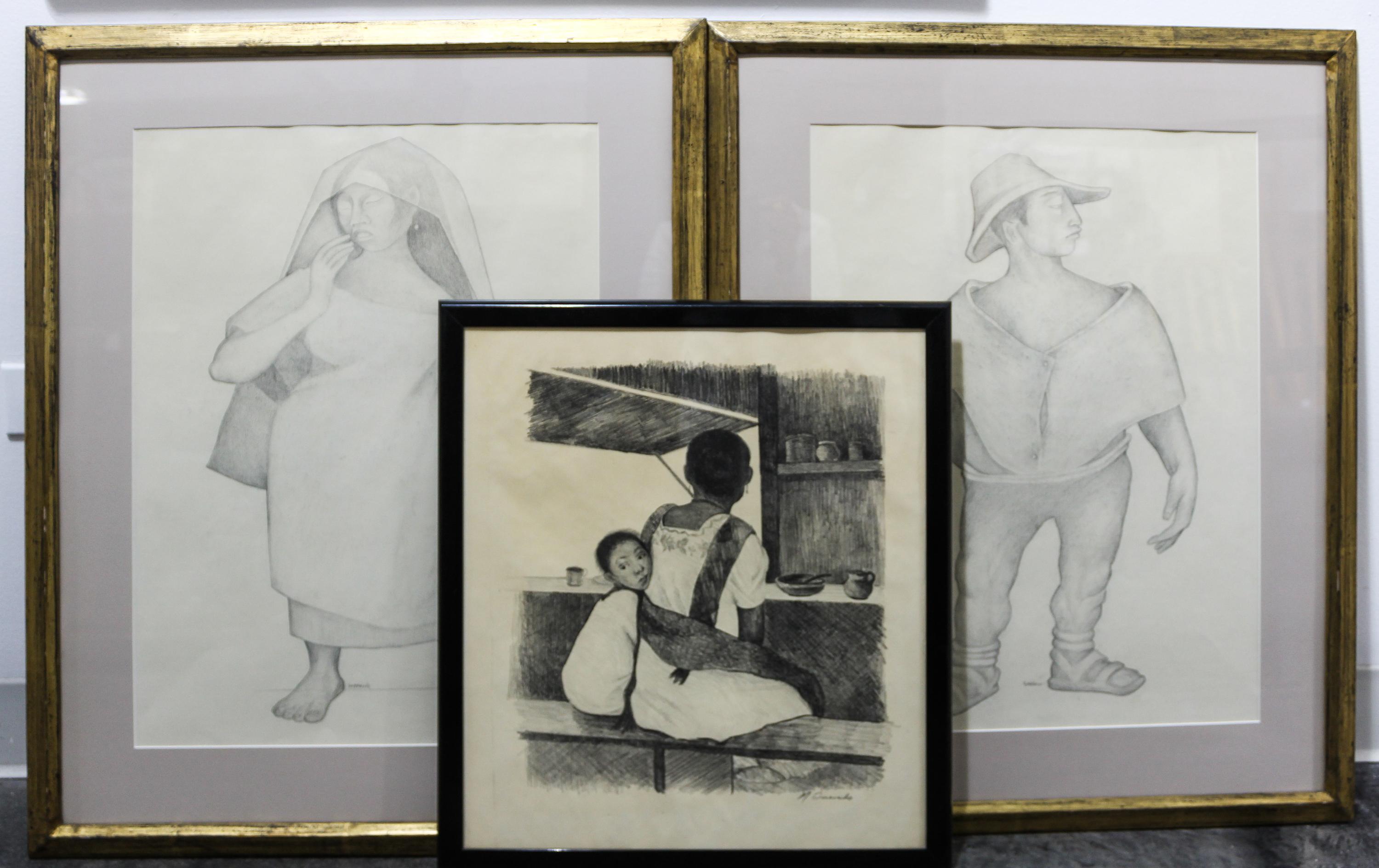 A Group of Three Works, (20th century), comprising two works on paper and one print