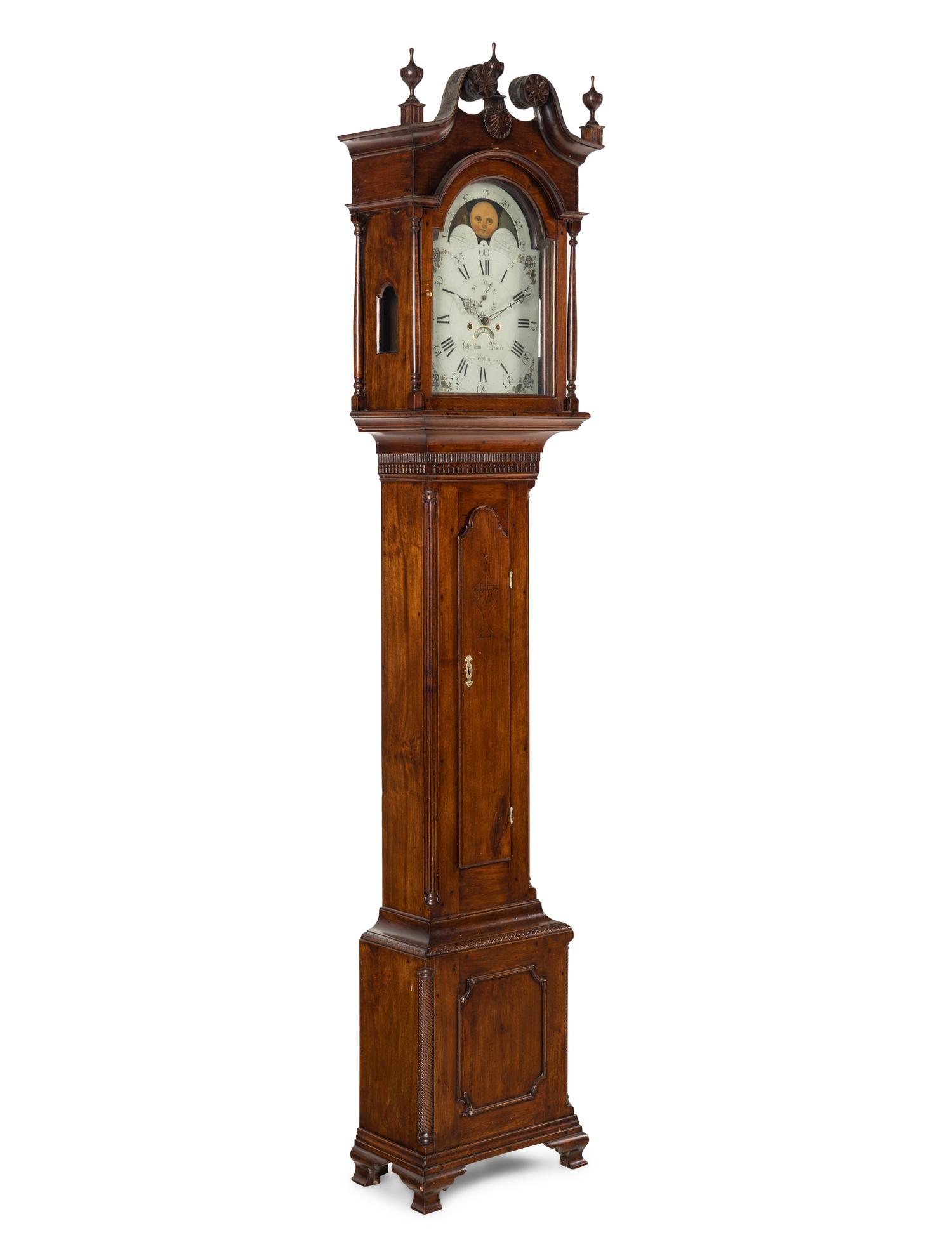 A Chippendale Walnut Long Case Clock