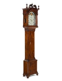 A Chippendale Walnut Long Case Clock