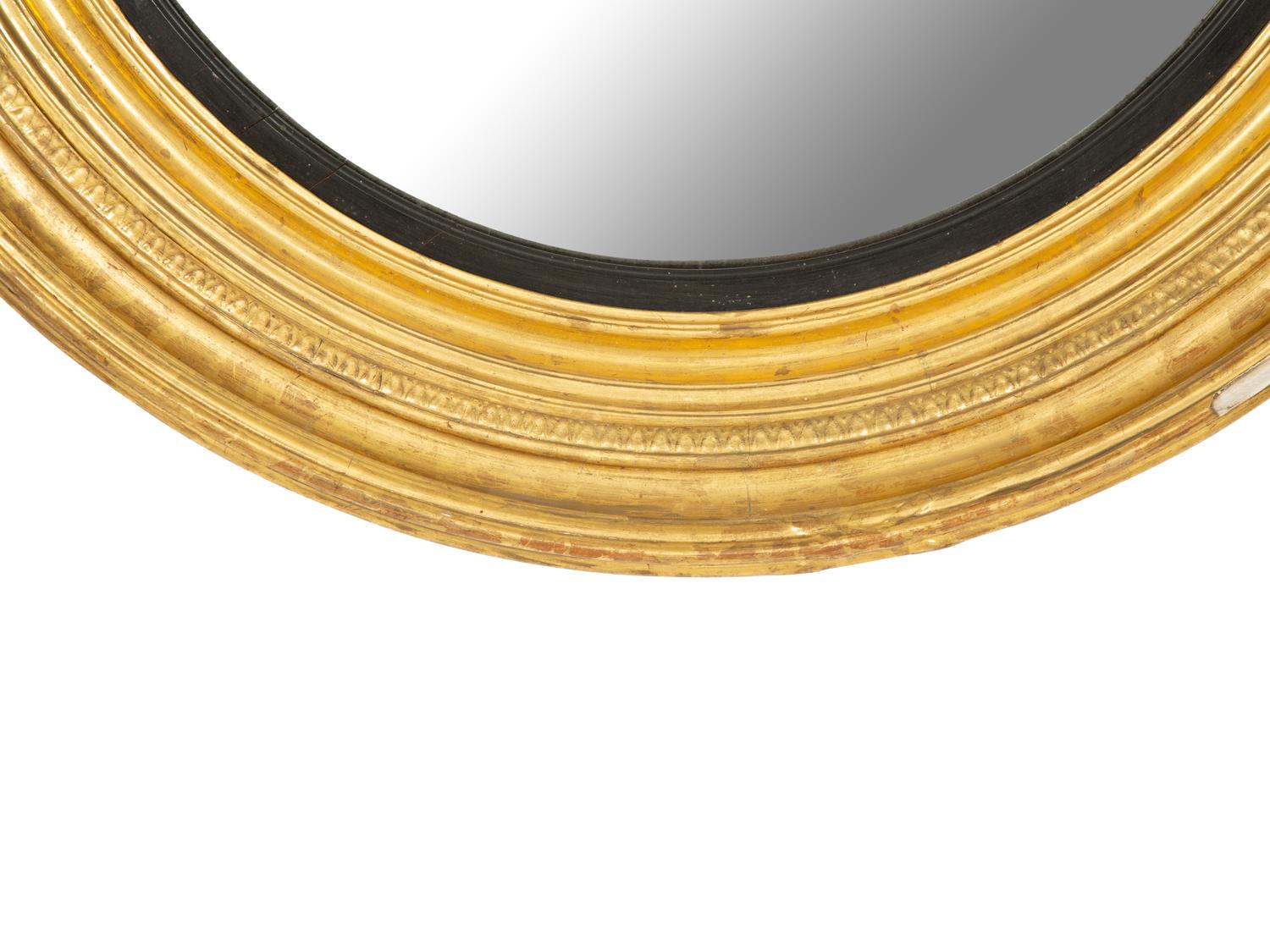 A George III Giltwood Convex Mirror