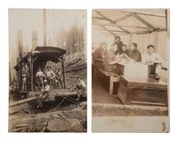 [EPHEMERA]. A group of 72 RPPCs and photographs of logging views.