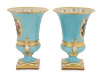 A Pair of Flight, Barr and Barr Porcelain Spill Vases
