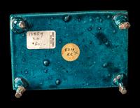 A Chinese Turquoise Glazed Porcelain Bed-Form Tray