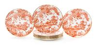 A Set of Eight Royal Crown Derby Porcelain Salad Plates Diameter 8 1/4 inches.