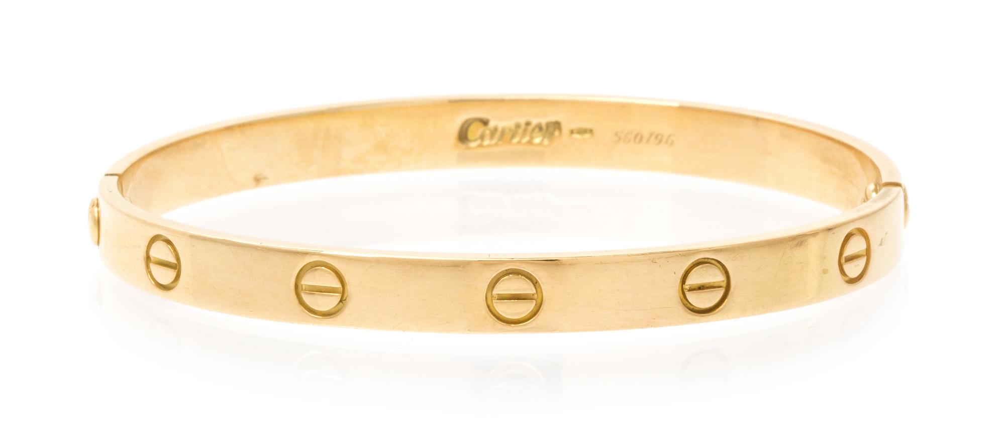 An 18 Karat Yellow Gold Love Bangle, Cartier, 22.50 dwts.