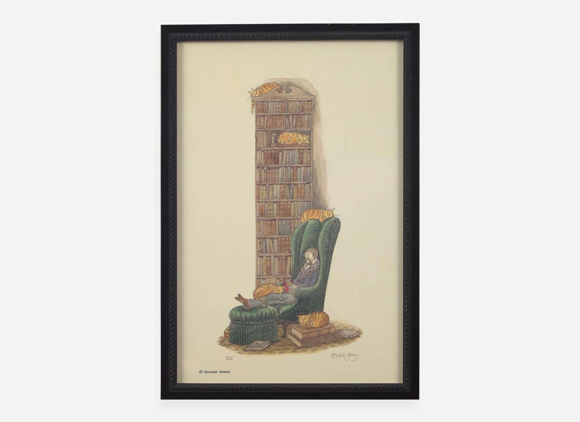 [Children's & Illustrated] Gorey, Edward: Group of 8 Framed Posters and Prints