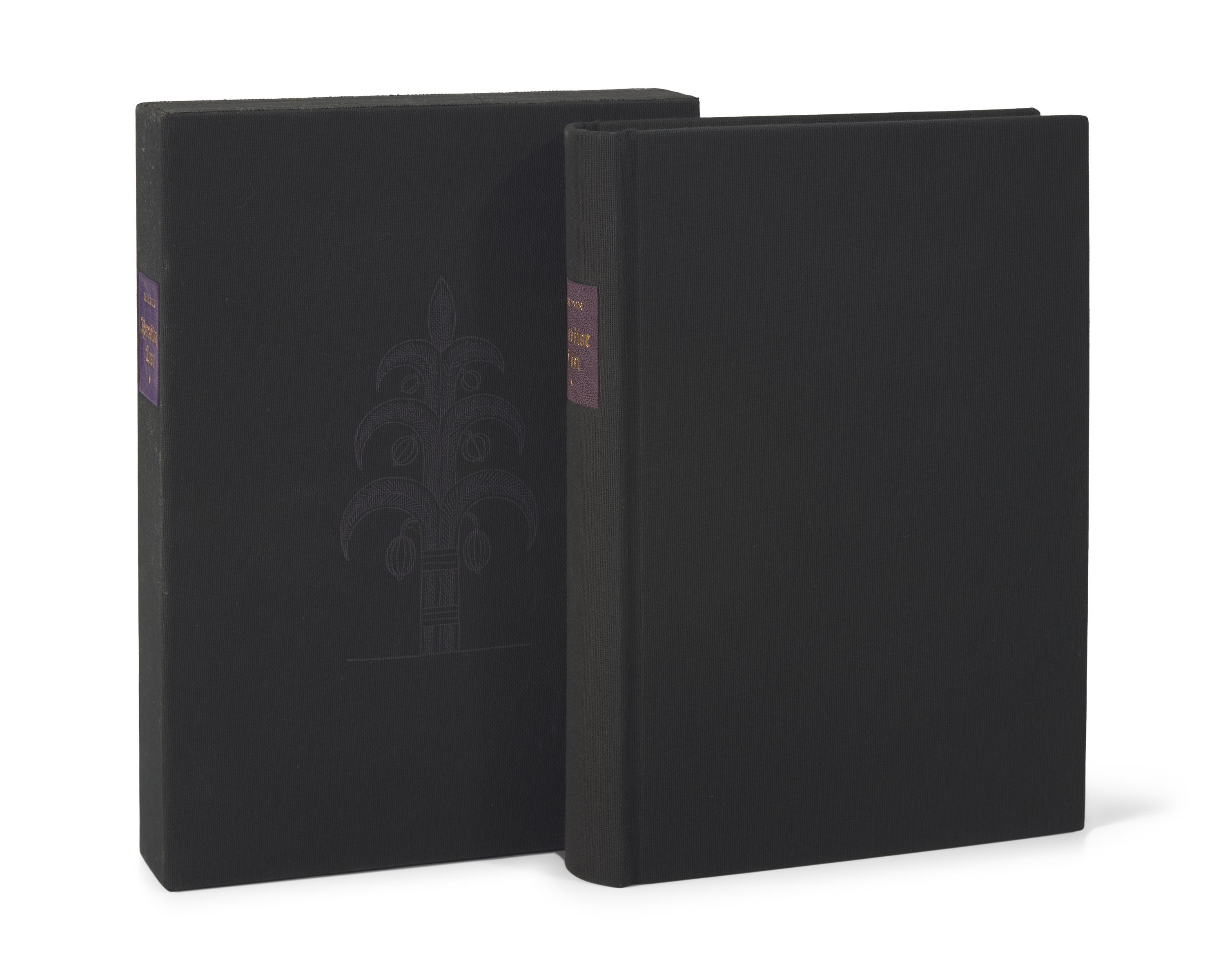 [FINE PRESS - ARION PRESS]. MILTON, John (1608-1674). Paradise Lost A Poem in Twelve Books . Edited by John T. Shawcross. Introduction by Helen Vendler. San Francisco: Printed by Andrew Hoyem at The Arion Press, 2002.