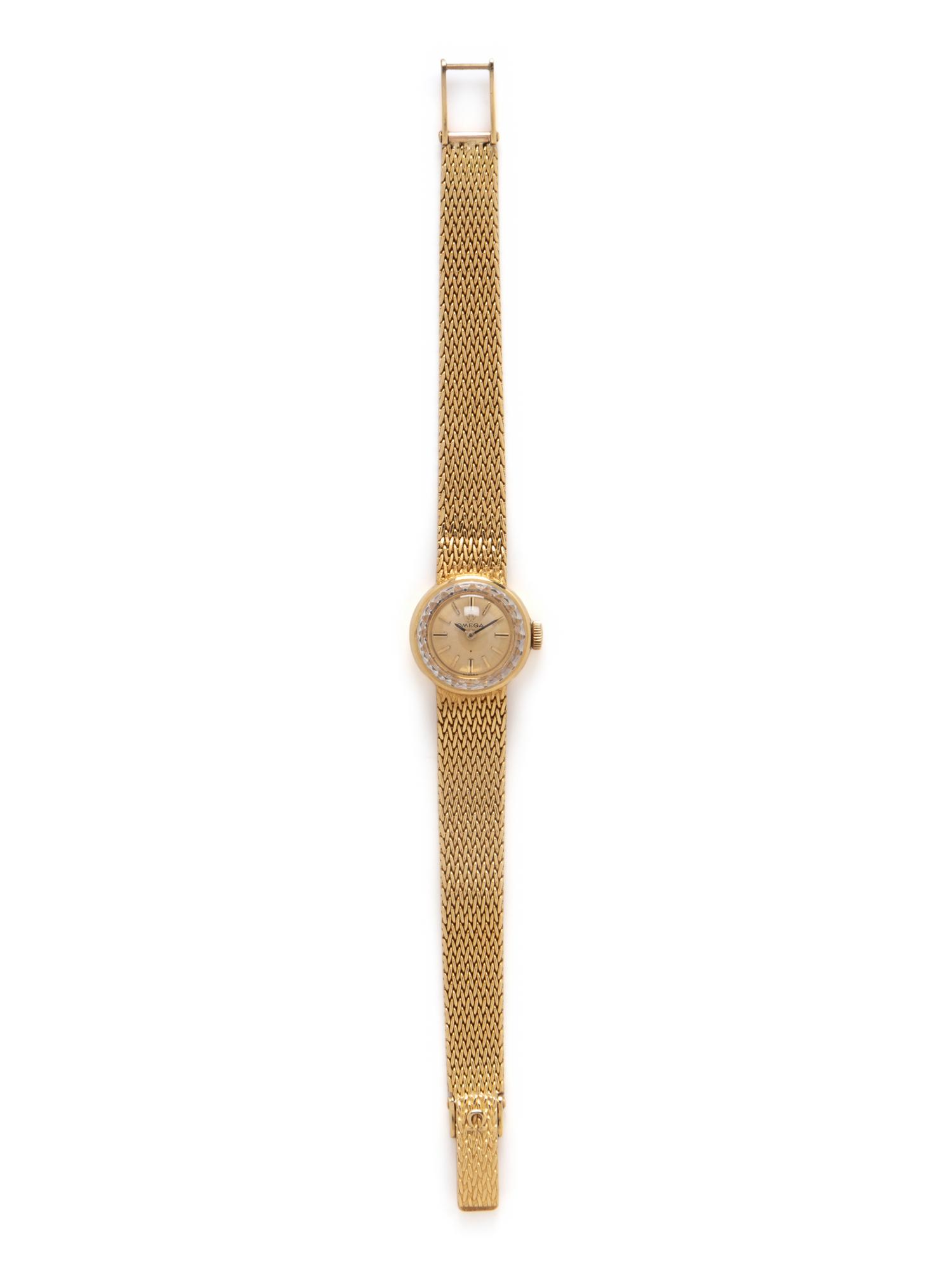 OMEGA, YELLOW GOLD WATCH