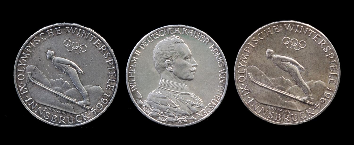 Three European Coins, 20th Century