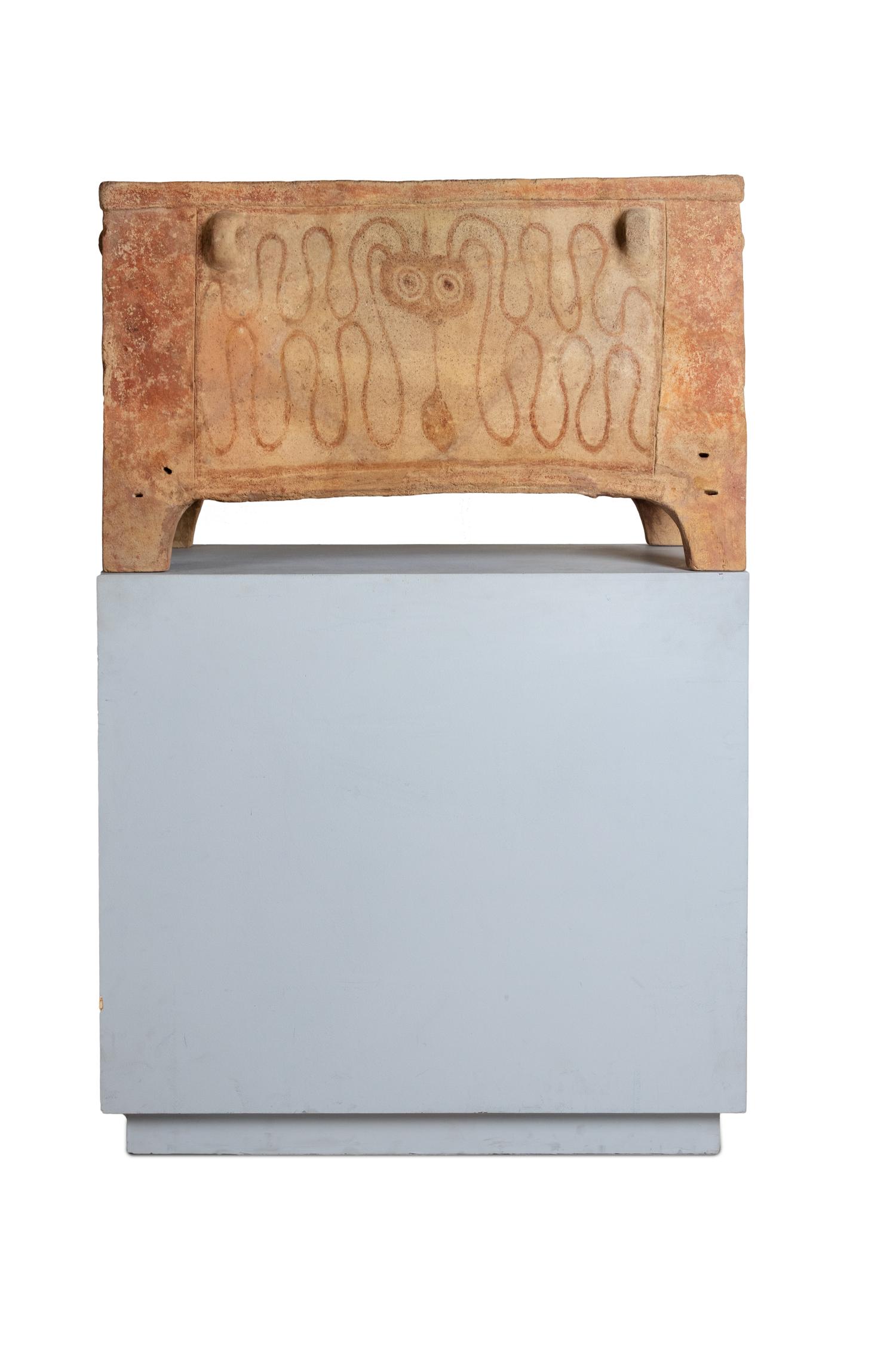 A Minoan Painted Terra Cotta Larnax