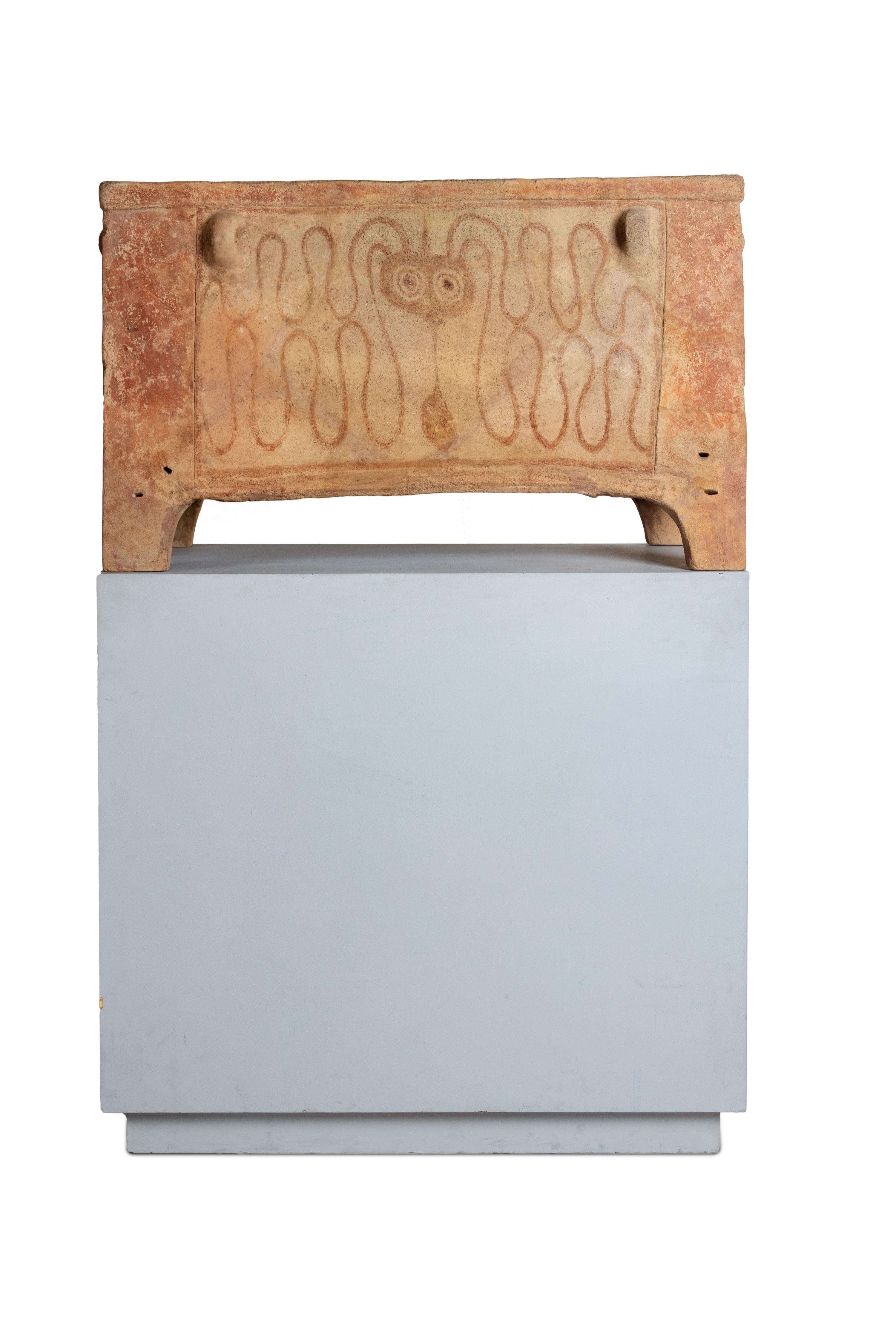 A Minoan Painted Terra Cotta Larnax