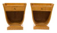 A Pair of French Art Deco Side Tables Height 23 x width 21 1/4 x depth 11 1/2 inches.