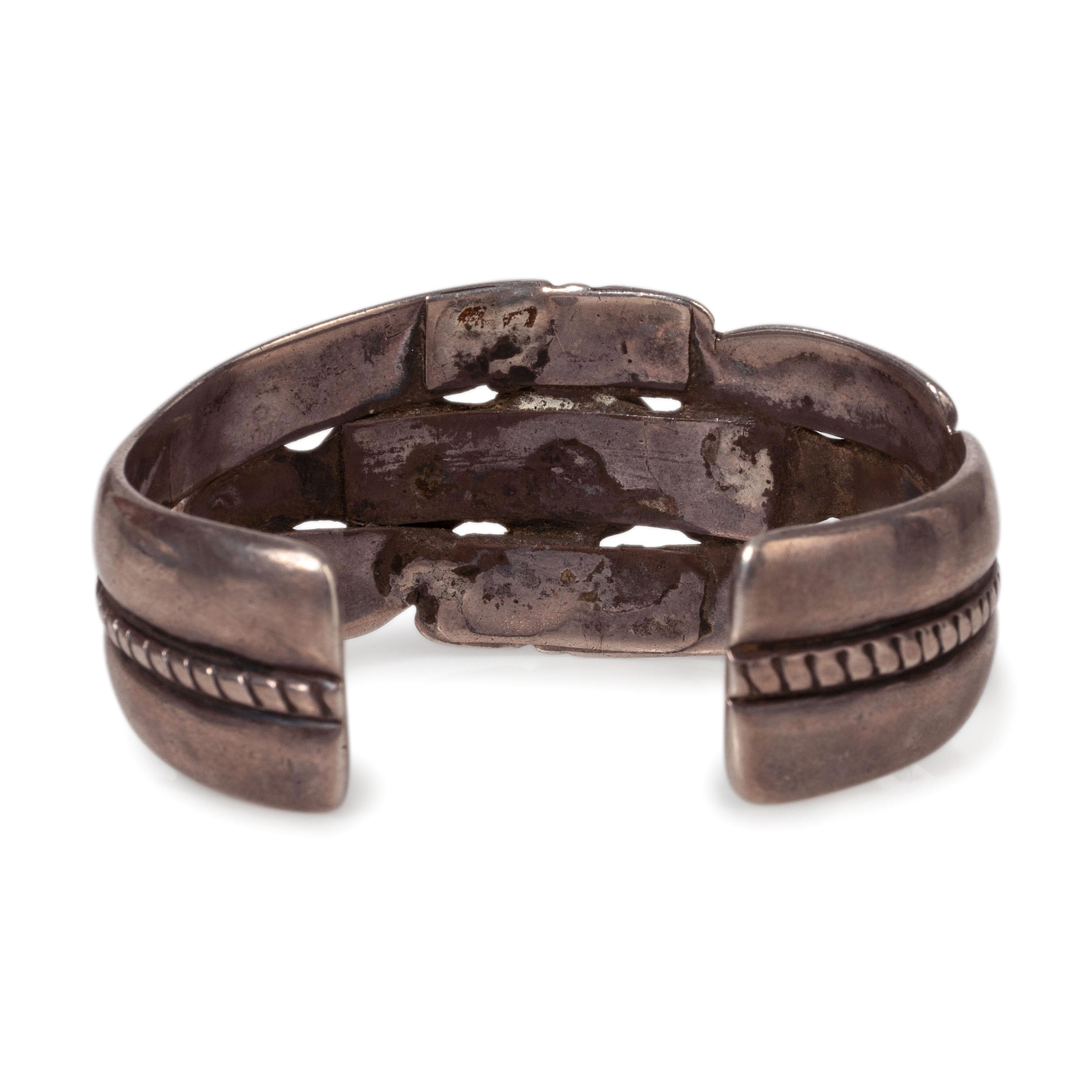 Navajo Silver Cuff with Five Turquoise Nuggets