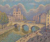 Le Pont Saint Michel et Notre Dame de Paris