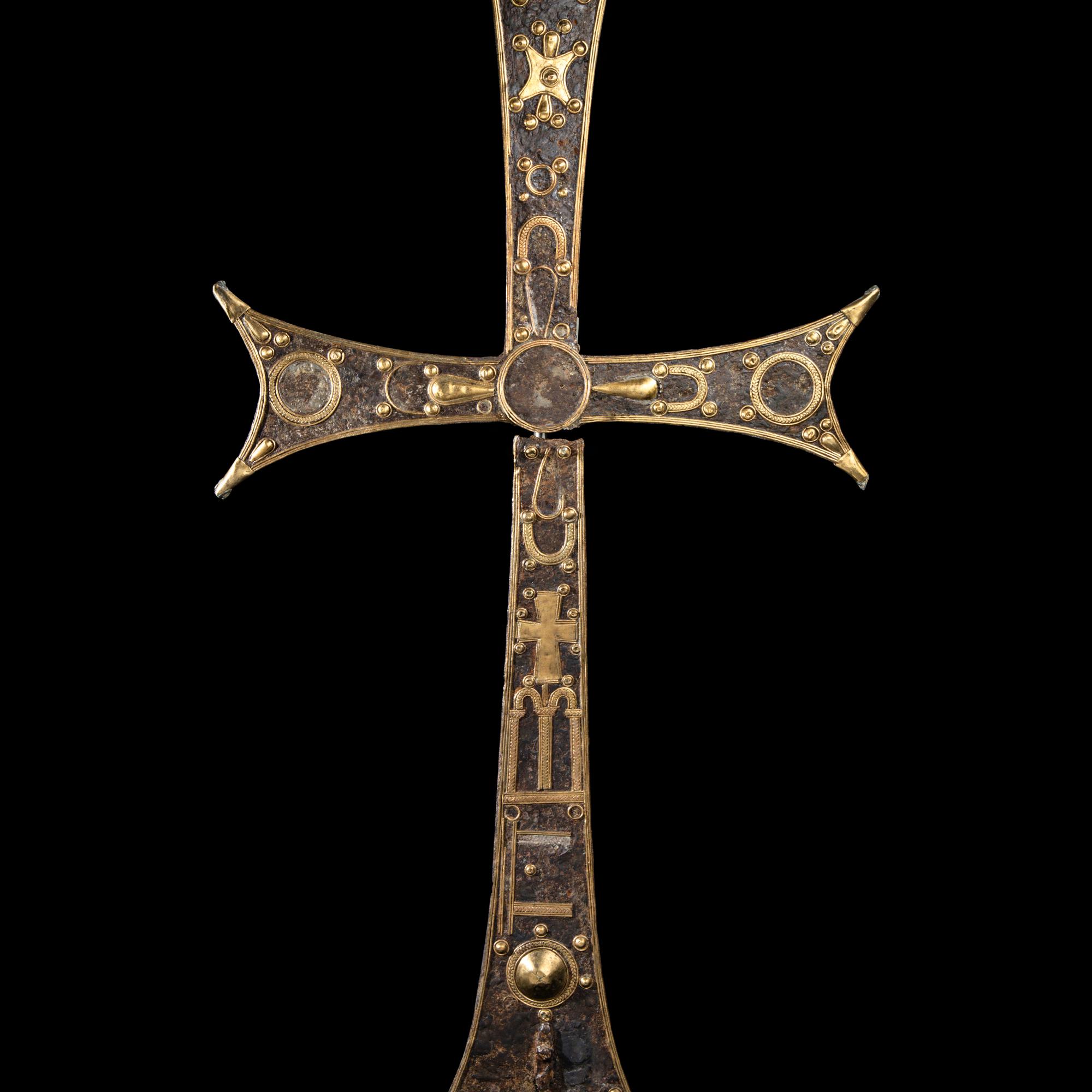 A Byzantine Iron and Gilt-Bronze Processional Cross