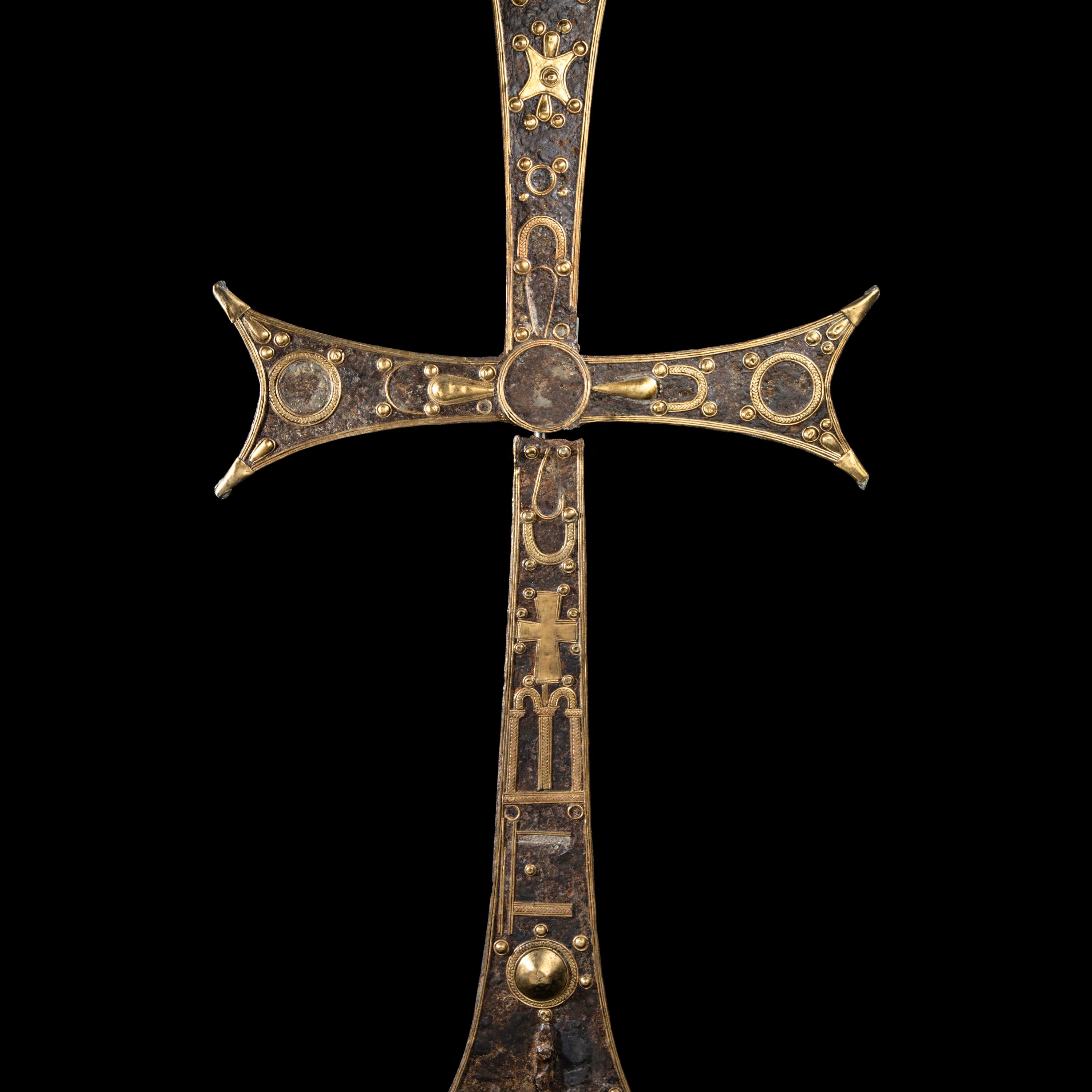 A Byzantine Iron and Gilt-Bronze Processional Cross
