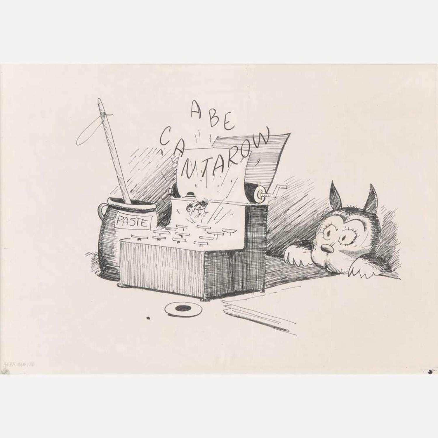 George Herriman (American, 1881-1944) Archy and Mehitabel