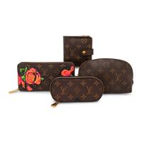 LOUIS VUITTON, FOUR SMALL POUCHES & WALLETS