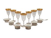 Six Silver Bouillon Holders