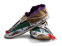 Sioux Beaded Hide Moccasins
