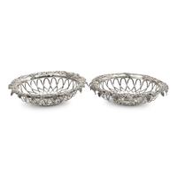 A Pair of William IV Silver Grape Baskets