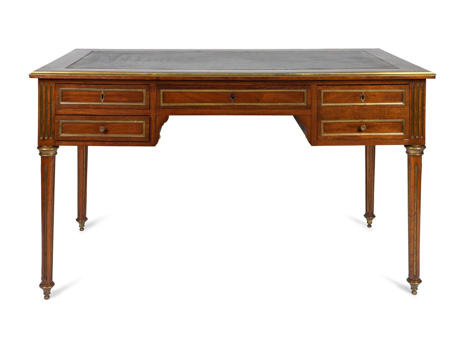 A Louis Philippe Mahogany Bureau Plat — 19TH CENTURY