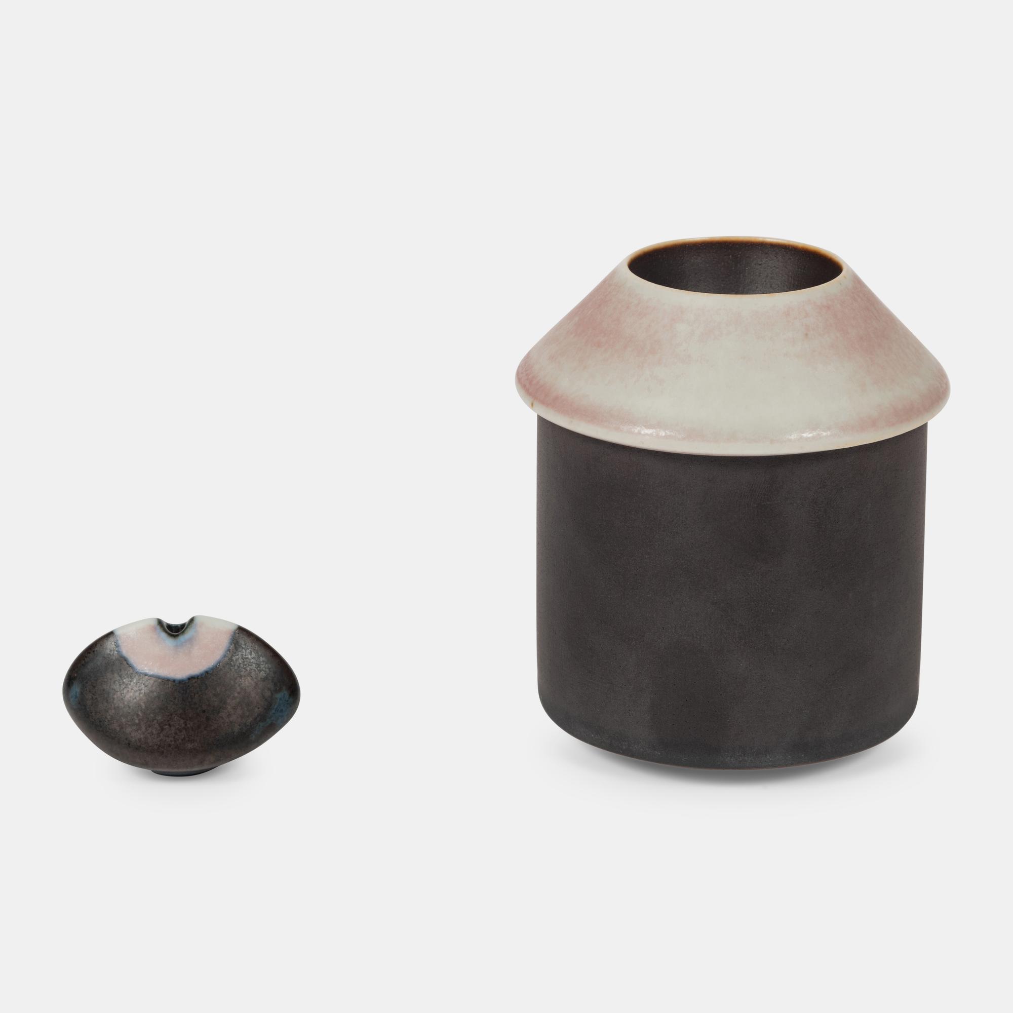 Covered Jar and Flat Vessel, 1984