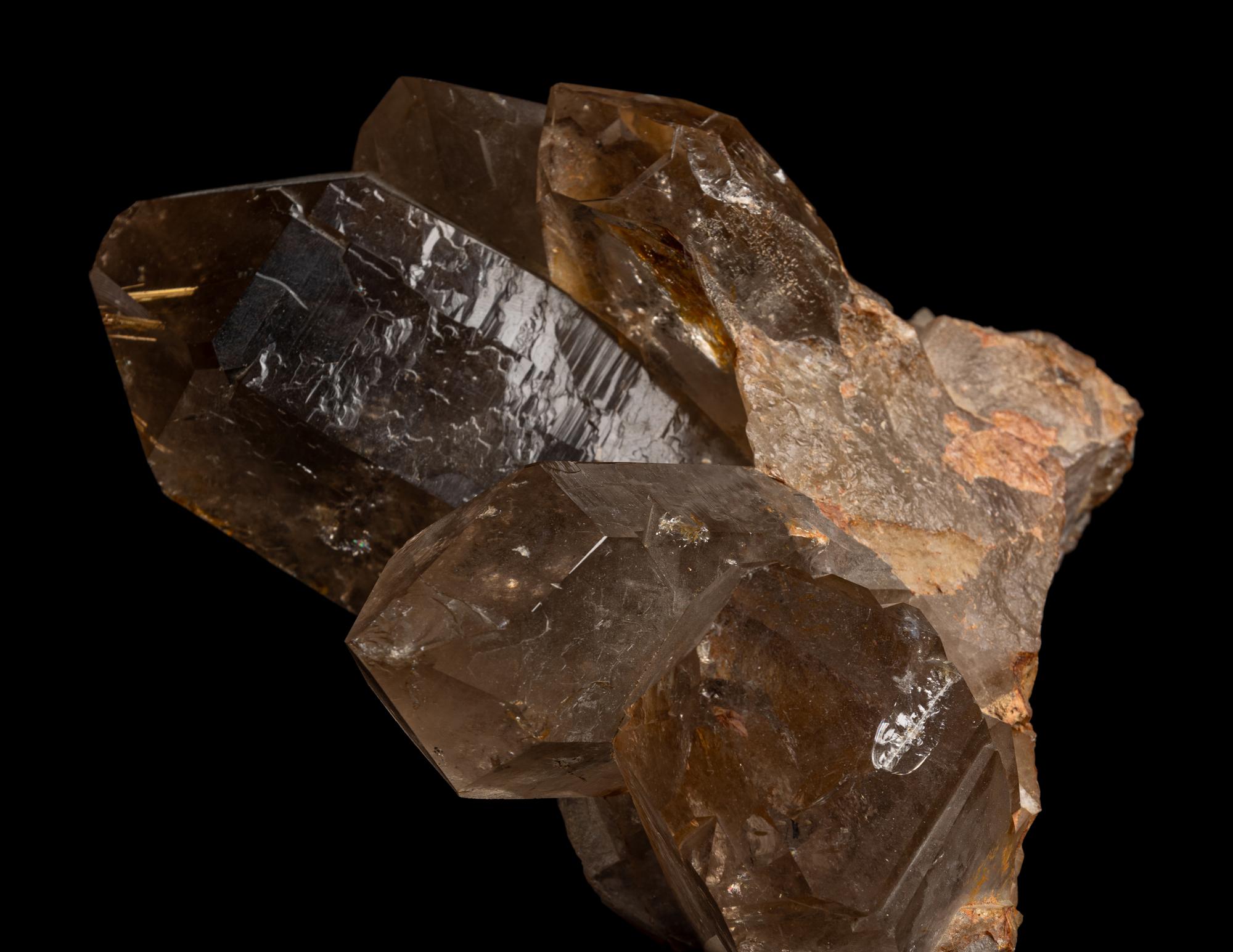 A Group of Four Large Quartz and Amethyst Specimens