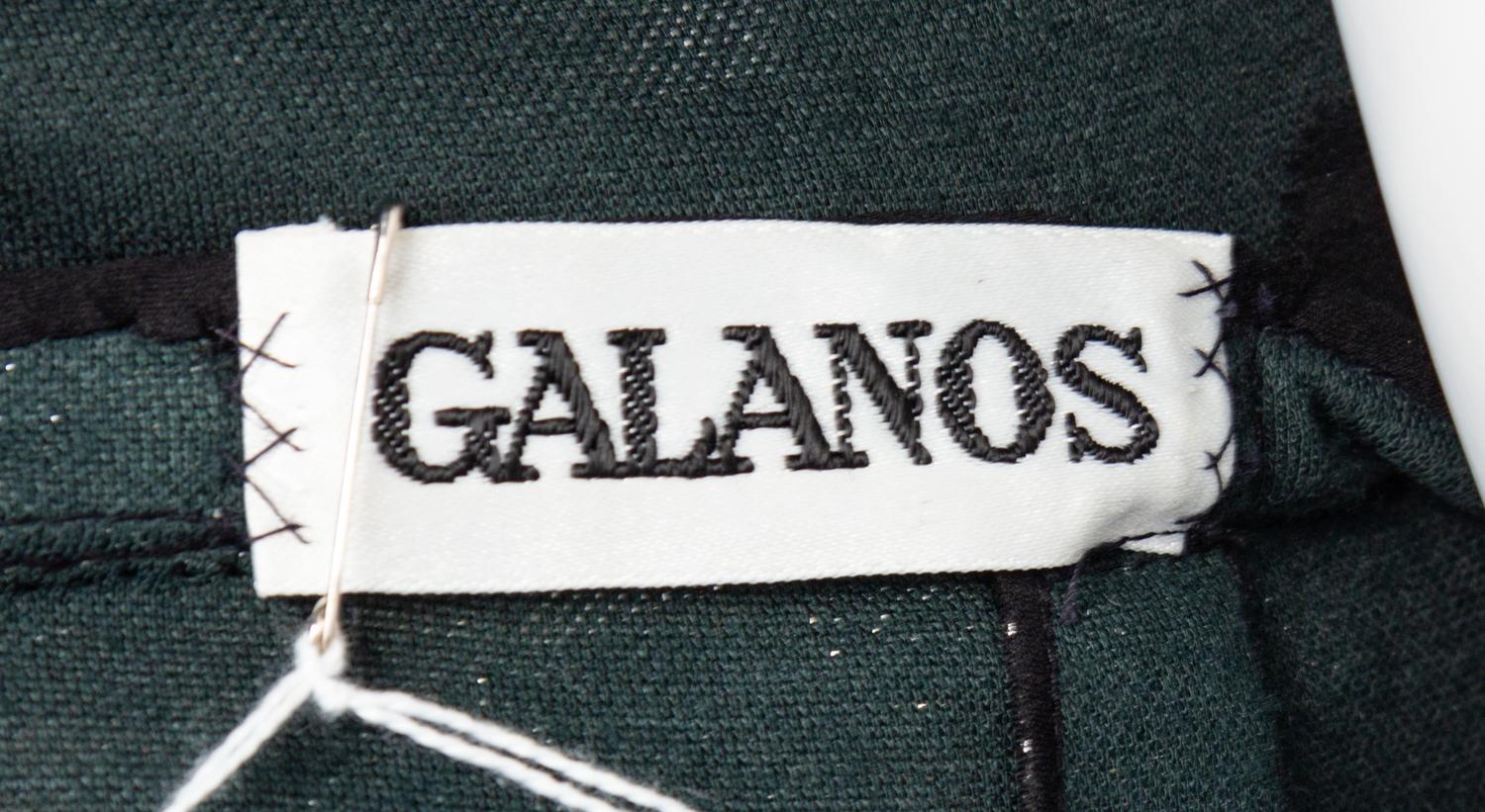 A Galanos Black and Silver Dress, No size.