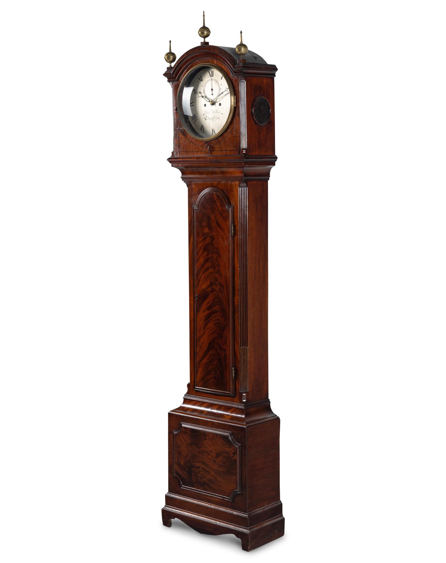 A Regency Mahogany Longcase Clock