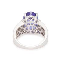 TANZANITE AND DIAMOND RING