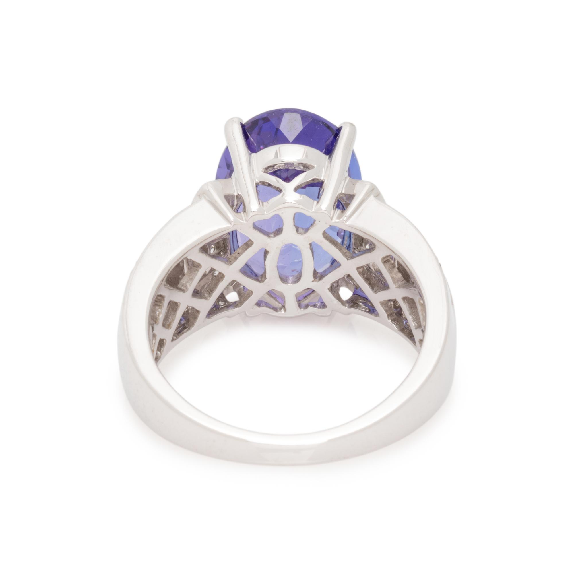 TANZANITE AND DIAMOND RING