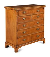 A Georgian Style Walnut Bachelor's Chest