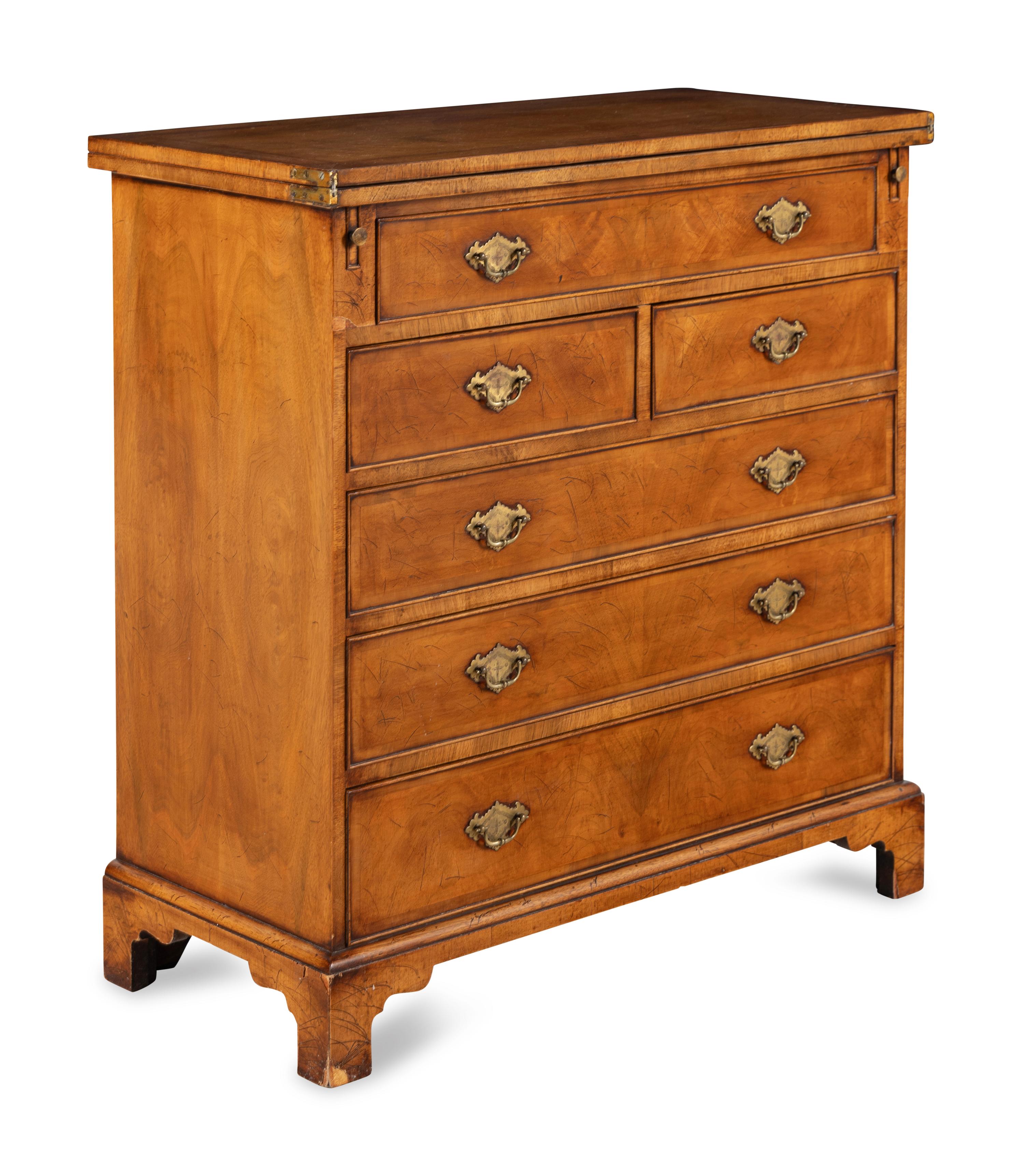 A Georgian Style Walnut Bachelor's Chest
