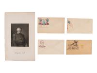 SCOTT, General Winfield (186-1866). Autograph endorsement with engraving and postal covers.