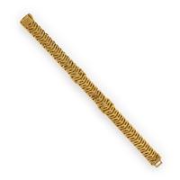 Tiffany & Co., 'Vannerie', Yellow Gold and Diamond Bracelet